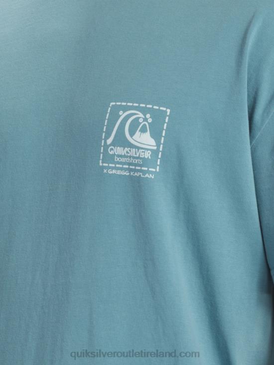 Men Quiksilver Gregg Kaplan Blank Canvas T-Shirt N02TD1375 brittany blue