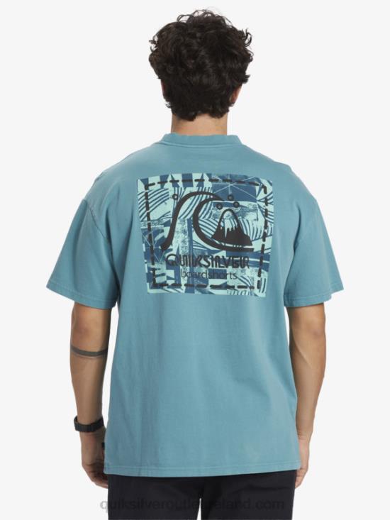 Men Quiksilver Gregg Kaplan Blank Canvas T-Shirt N02TD1375 brittany blue