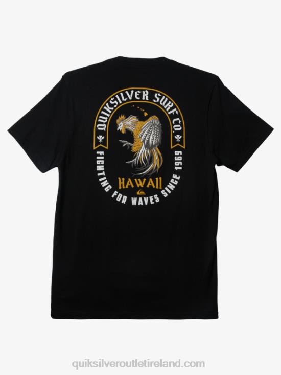 Men Quiksilver Hawaii Rooster Royal T-Shirt N02TD672 black