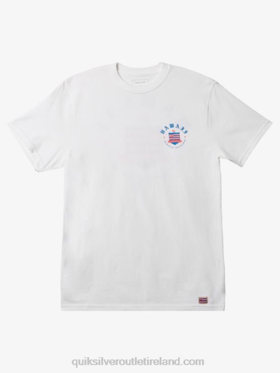 Men Quiksilver Hawaii Royalty T-shirt N02TD997 white
