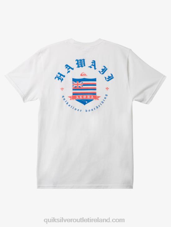 Men Quiksilver Hawaii Royalty T-shirt N02TD997 white