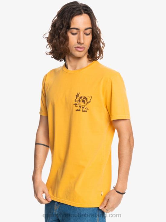 Men Quiksilver Hidden Message T-Shirt N02TD1761 golden rod