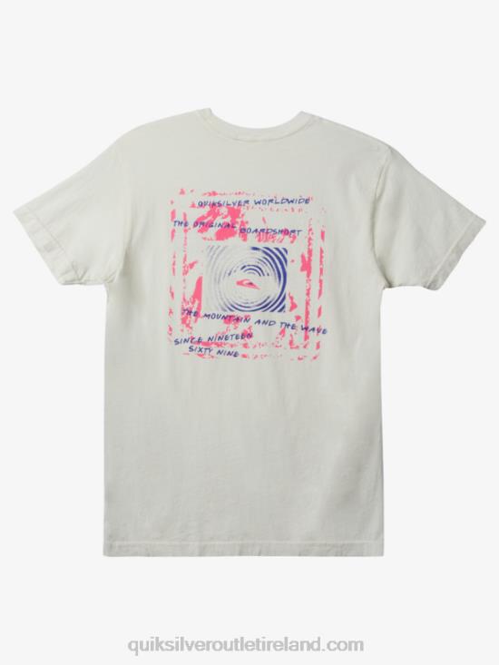 Men Quiksilver International Worldforce T-Shirt N02TD598 antique white
