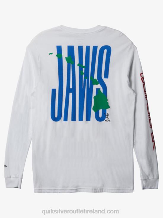 Men Quiksilver Jaws Big Wave Challenge Ls T-shirt N02TD1425 white