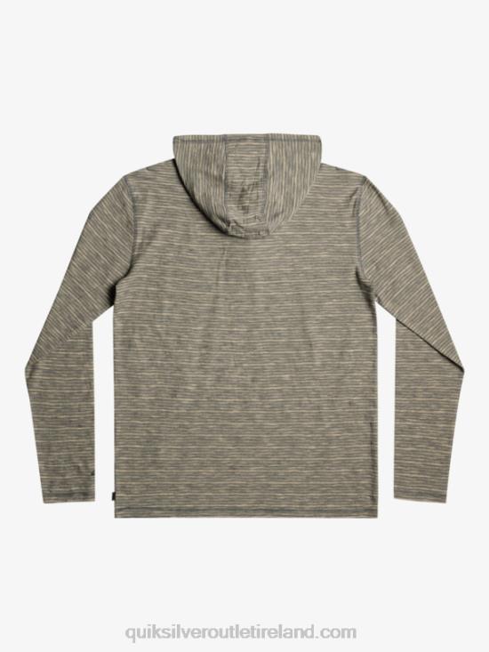 Men Quiksilver Kentin Long Sleeves Hooded T-Shirt N02TD1353 dark slate kentin