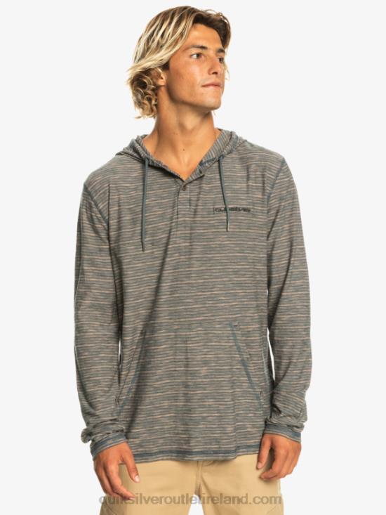 Men Quiksilver Kentin Long Sleeves Hooded T-Shirt N02TD1353 dark slate kentin