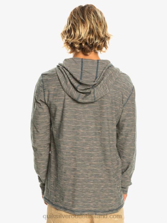 Men Quiksilver Kentin Long Sleeves Hooded T-Shirt N02TD1353 dark slate kentin