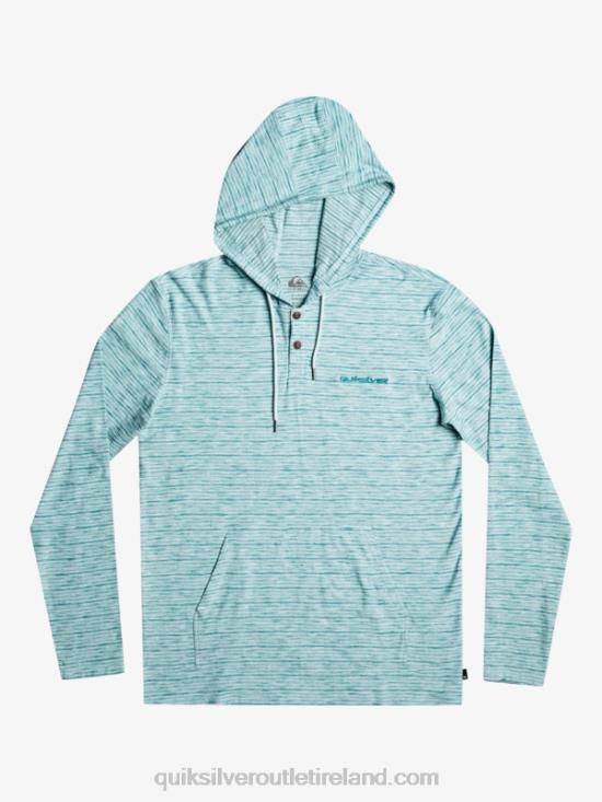 Men Quiksilver Kentin Long Sleeves Hooded T-Shirt N02TD1354 celestial kentin