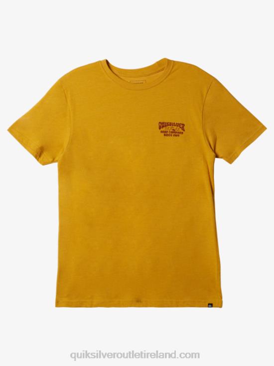 Men Quiksilver Lockup Mod T-Shirt N02TD527 nugget gold heather