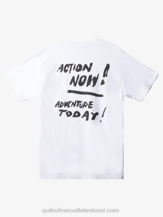 Men Quiksilver Natas Action Now T-Shirt N02TD1658 white