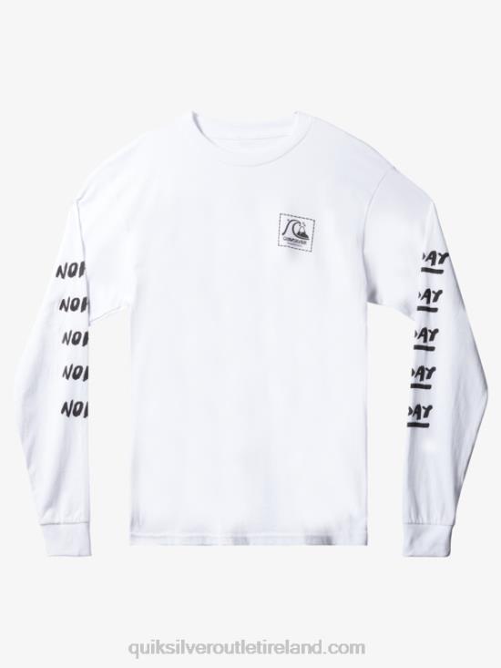 Men Quiksilver Natas Now Long Sleeve T-Shirt N02TD1634 white