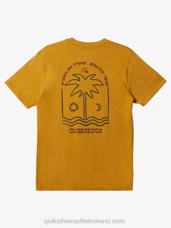 Men Quiksilver New Take Mod T-shirt N02TD1073 bright gold heather