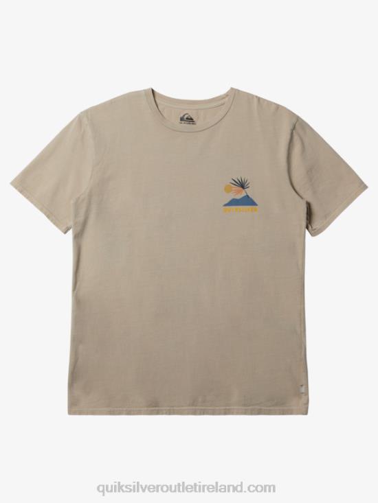 Men Quiksilver New Tribe T-Shirt N02TD232 antique white