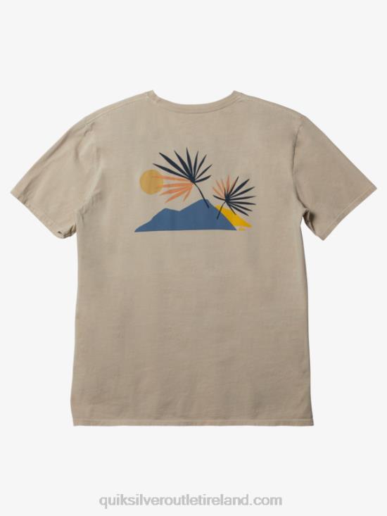 Men Quiksilver New Tribe T-Shirt N02TD232 antique white