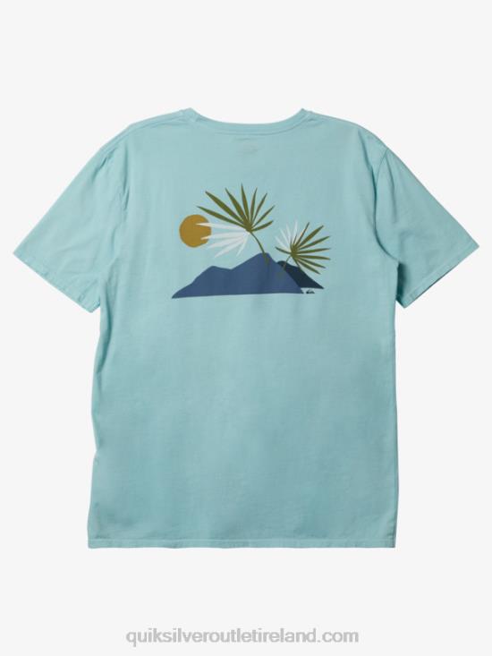 Men Quiksilver New Tribe T-Shirt N02TD233 angel blue