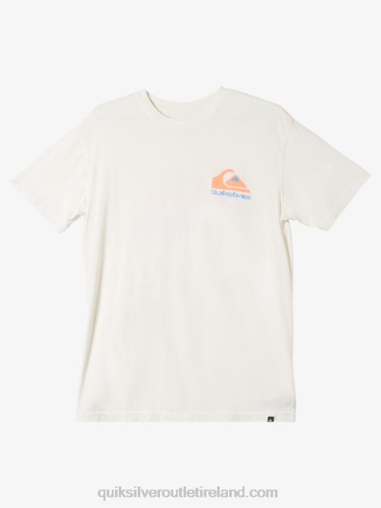 Men Quiksilver Omni Logo T-Shirt N02TD986 antique white
