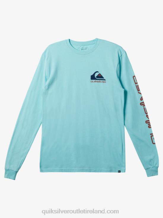 Men Quiksilver Omni Logo T-shirt N02TD297 angel blue