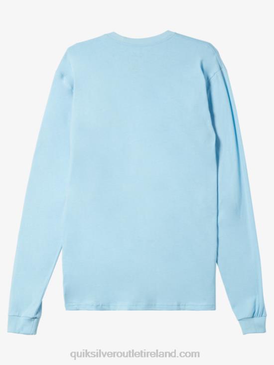 Men Quiksilver Omni Logo T-shirt N02TD300 sky blue