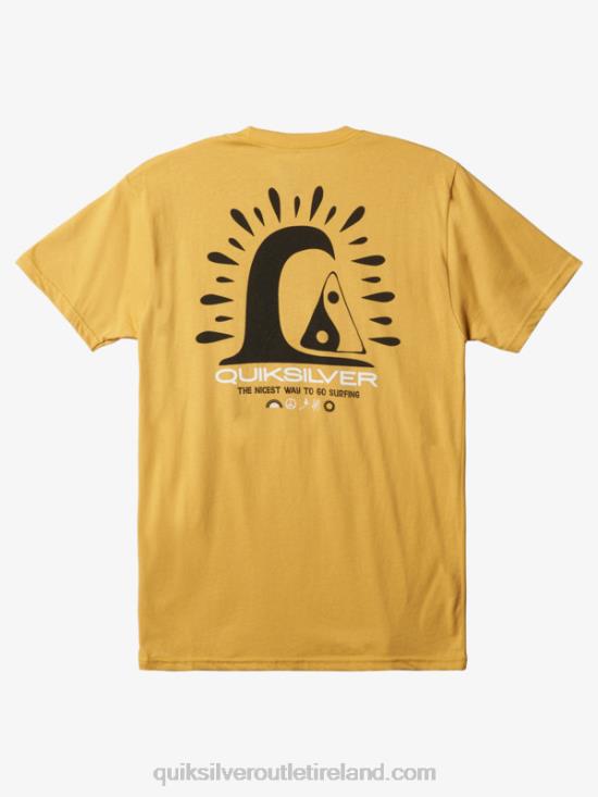 Men Quiksilver On The Edge T-Shirt N02TD1504 ochre