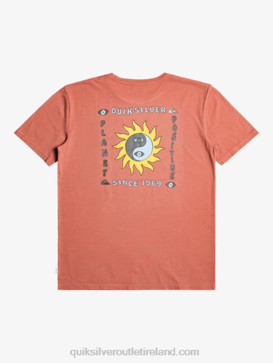 Men Quiksilver Planet Positive T-Shirt N02TD1339 marsala
