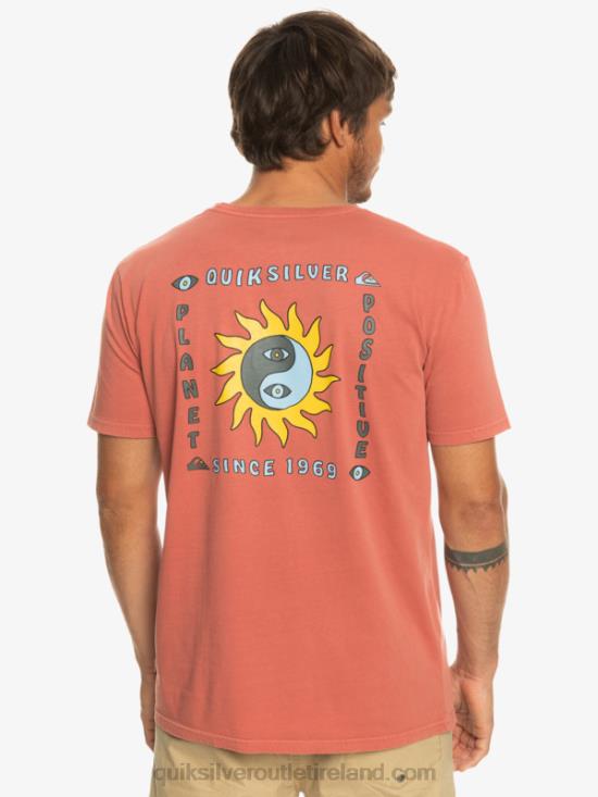 Men Quiksilver Planet Positive T-Shirt N02TD1339 marsala