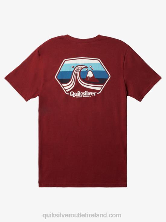 Men Quiksilver Port Of Call T-Shirt N02TD1512 ruby wine