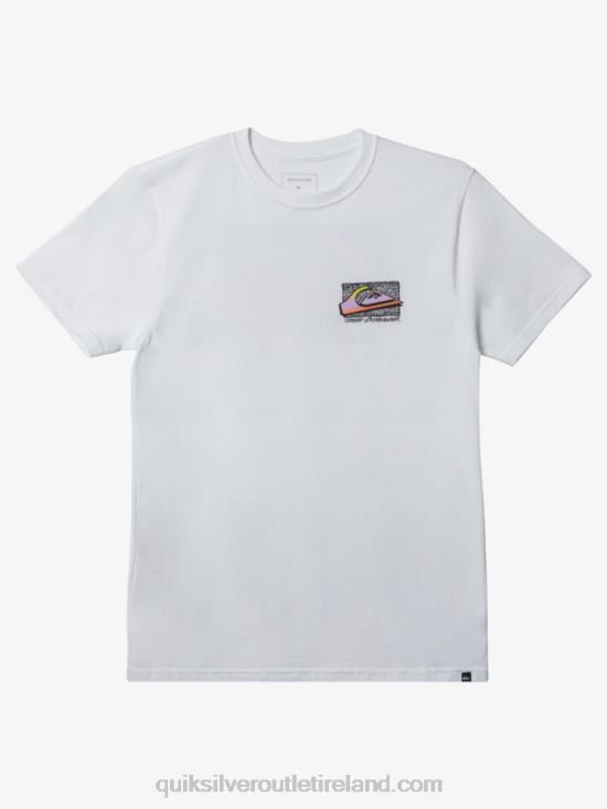 Men Quiksilver Retro Fade T-shirt N02TD1110 white