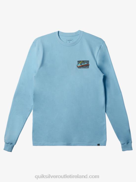 Men Quiksilver Retro Fade T-shirt N02TD1212 sky blue