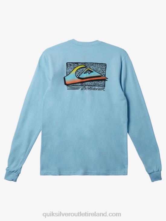 Men Quiksilver Retro Fade T-shirt N02TD1212 sky blue