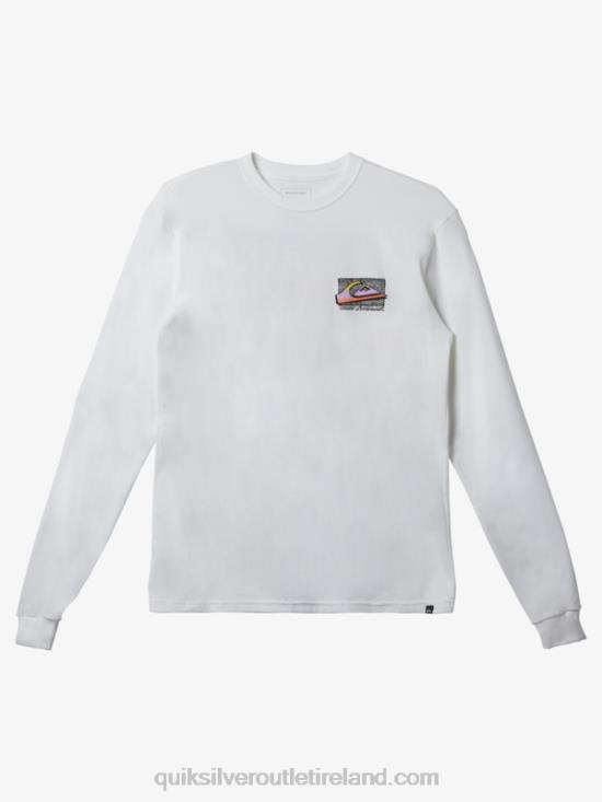 Men Quiksilver Retro Fade T-shirt N02TD1214 white
