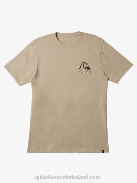 Men Quiksilver Rise & Shine T-shirt N02TD1116 plaza taupe