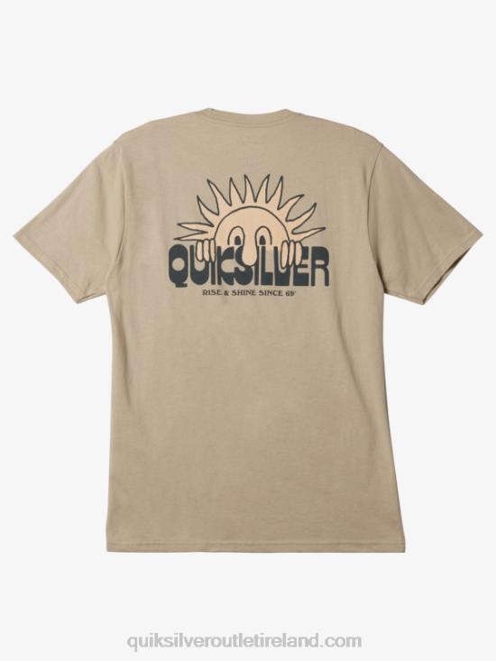 Men Quiksilver Rise & Shine T-shirt N02TD1116 plaza taupe