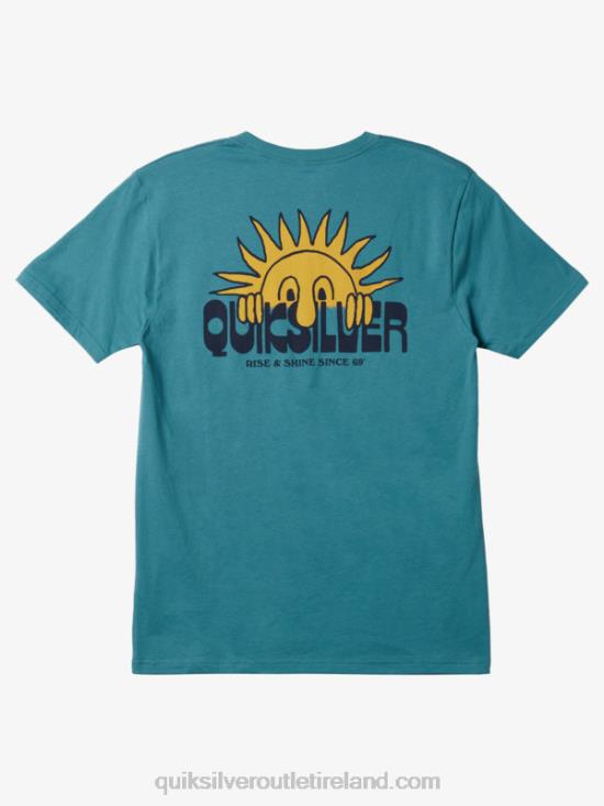 Men Quiksilver Rise & Shine T-shirt N02TD1117 brittany blue