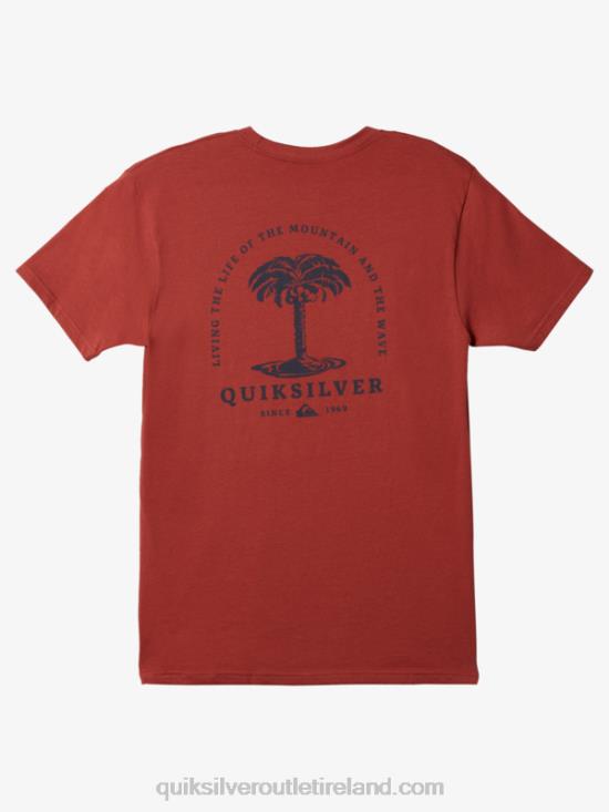 Men Quiksilver Sea Palm T-shirt N02TD1022 marsala