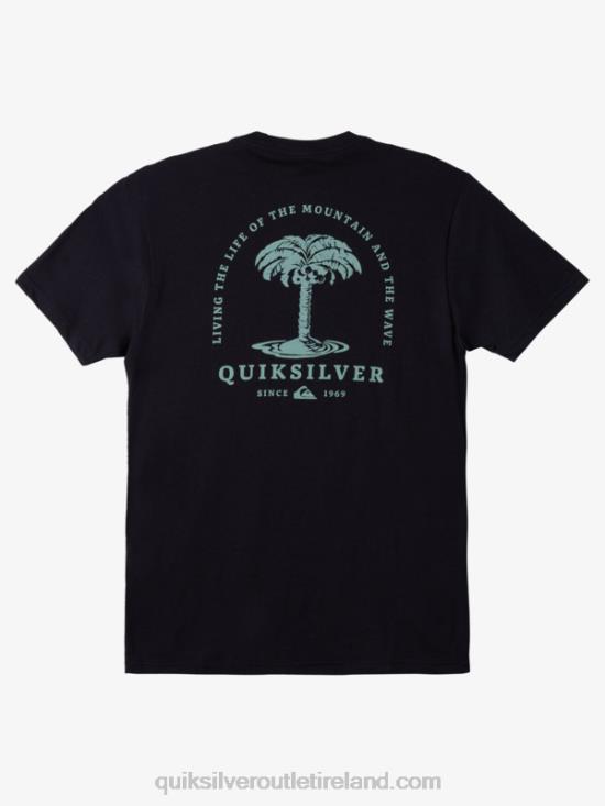 Men Quiksilver Sea Palm T-shirt N02TD1023 navy blazer