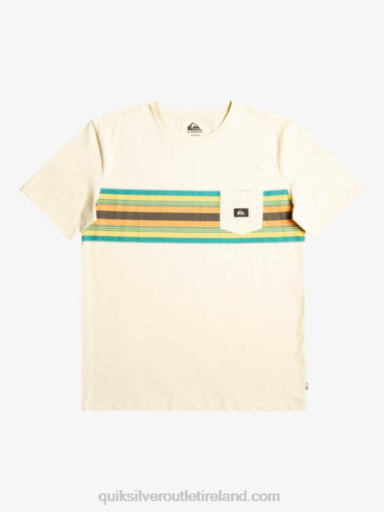 Men Quiksilver Surfadelica Stripe Pocket T-Shirt N02TD1065 birch