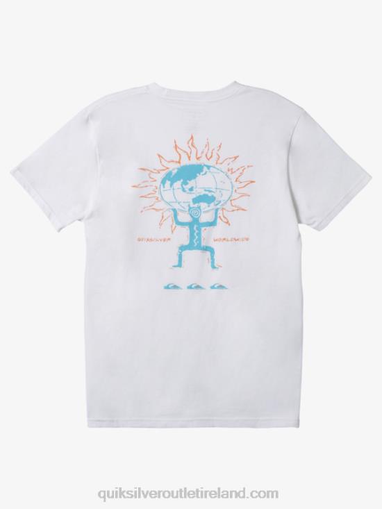 Men Quiksilver T-Shirt N02TD576 white