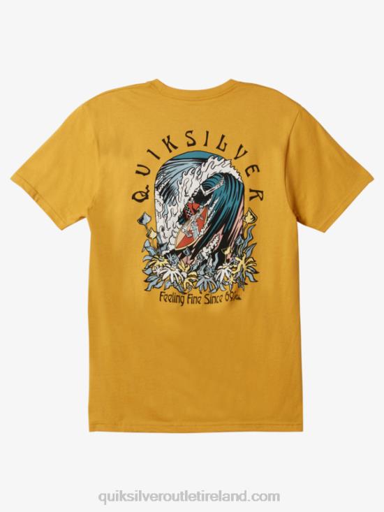 Men Quiksilver The Original Barrel T-shirt N02TD1171 bright gold