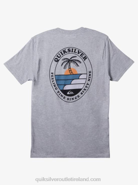 Men Quiksilver The Ripple T-Shirt N02TD185 athletic heather