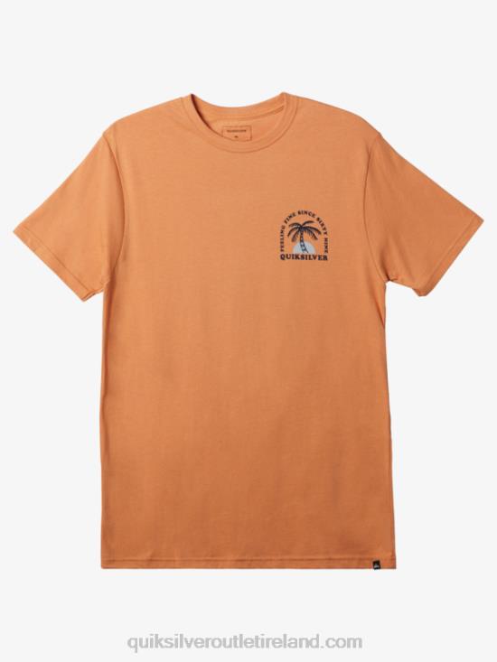 Men Quiksilver The Ripple T-Shirt N02TD186 copper tan