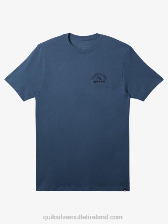 Men Quiksilver Timeless Spin T-Shirt N02TD105 bering sea