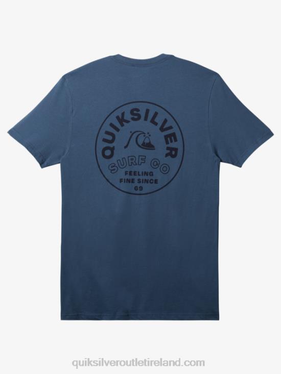 Men Quiksilver Timeless Spin T-Shirt N02TD105 bering sea