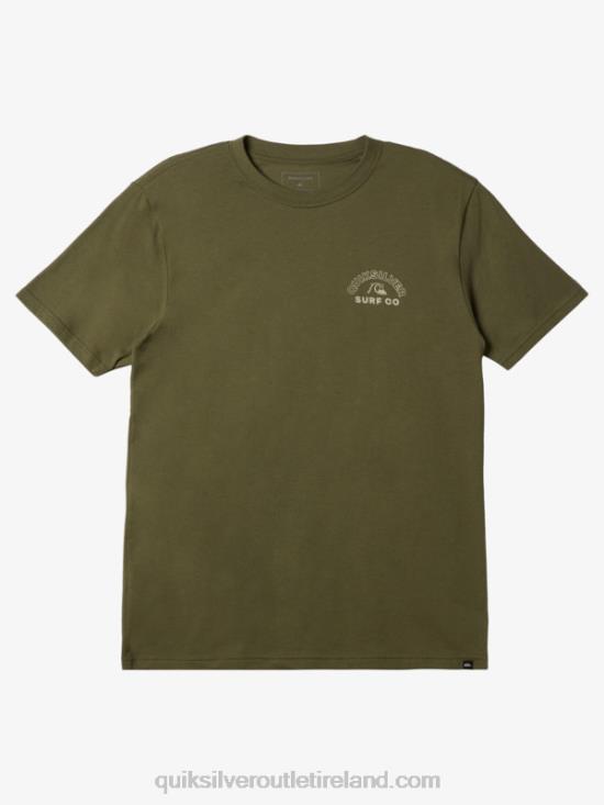 Men Quiksilver Timeless Spin T-Shirt N02TD107 four leaf clover
