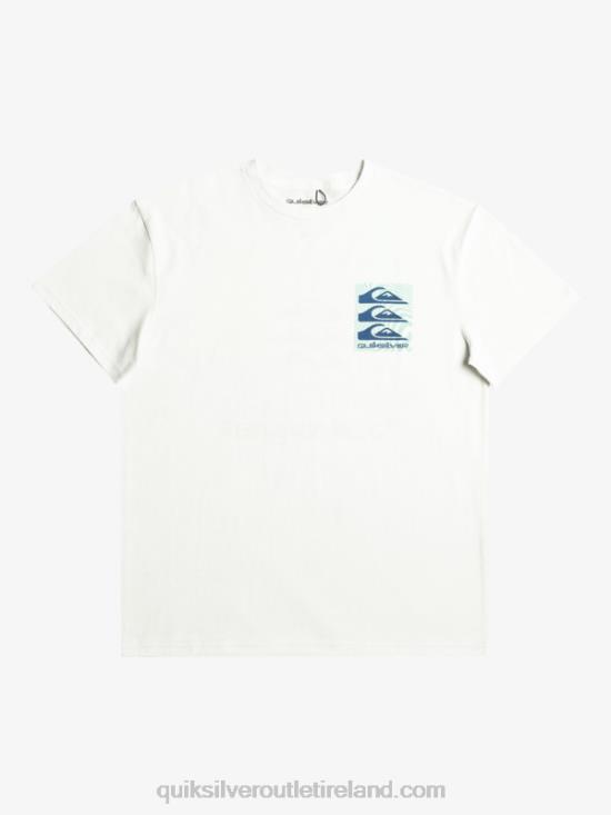 Men Quiksilver Warped Patterns T-Shirt N02TD1013 snow white