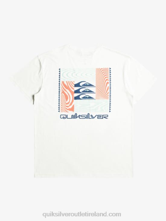 Men Quiksilver Warped Patterns T-Shirt N02TD1013 snow white