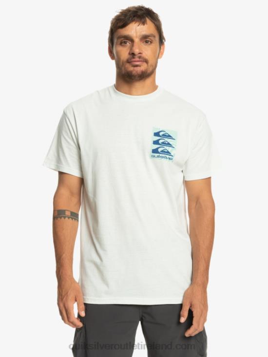 Men Quiksilver Warped Patterns T-Shirt N02TD1013 snow white