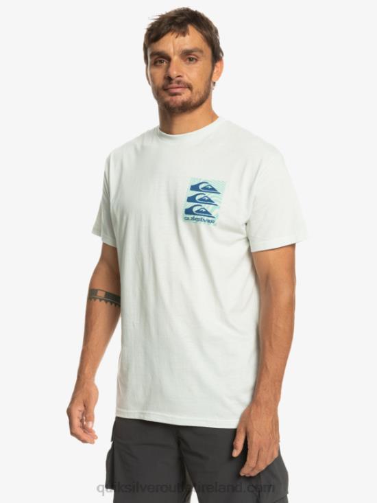 Men Quiksilver Warped Patterns T-Shirt N02TD1013 snow white