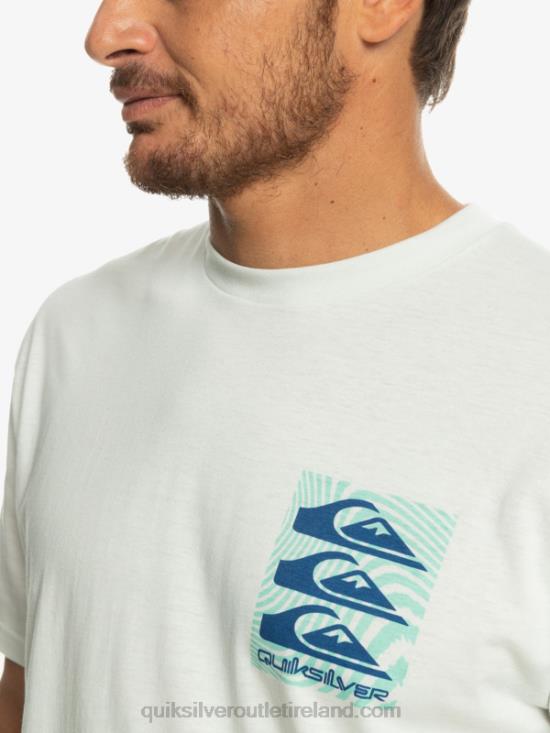 Men Quiksilver Warped Patterns T-Shirt N02TD1013 snow white