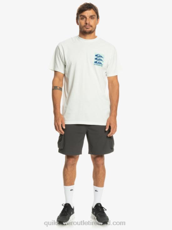 Men Quiksilver Warped Patterns T-Shirt N02TD1013 snow white