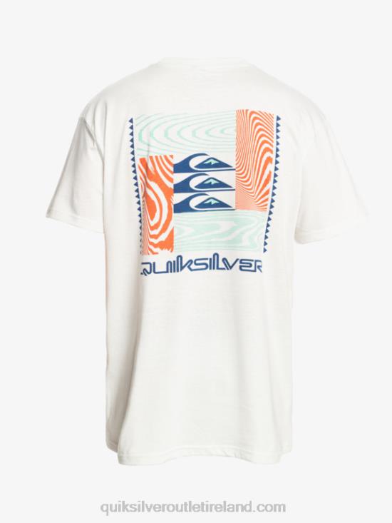 Men Quiksilver Warped Patterns T-Shirt N02TD1013 snow white